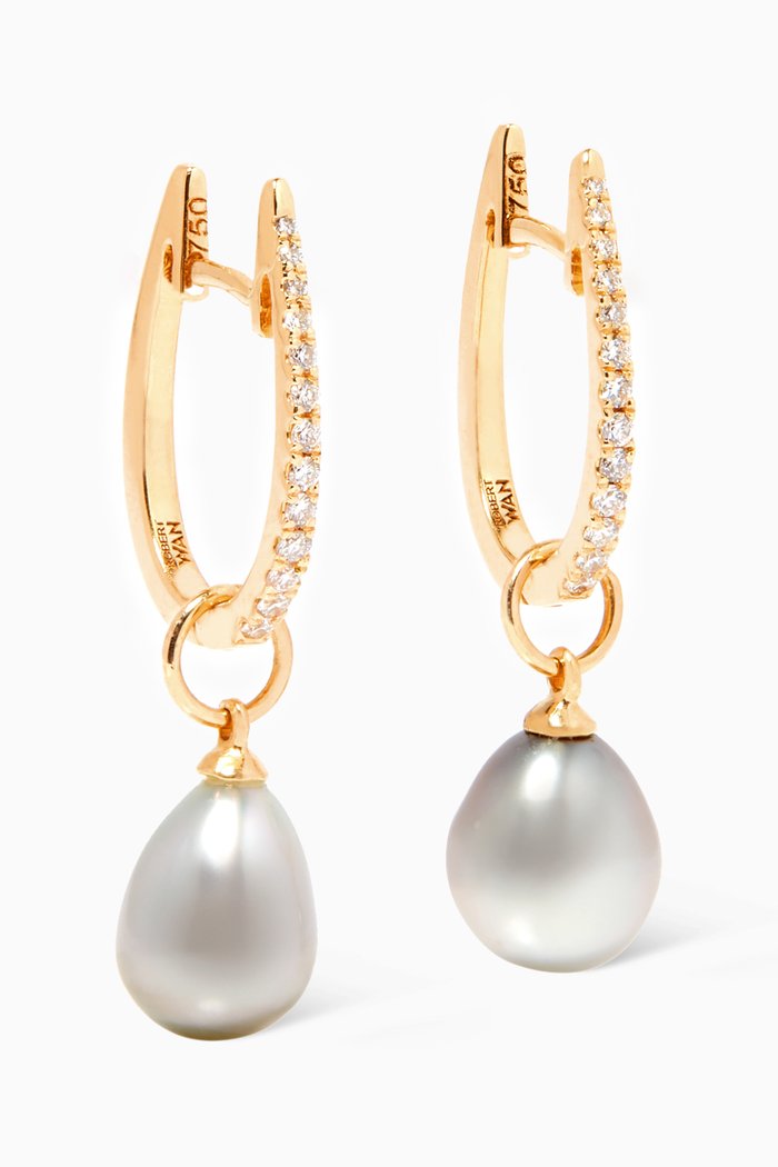 

My First Pearl Earrings with Diamonds in 18kt Yellow Gold