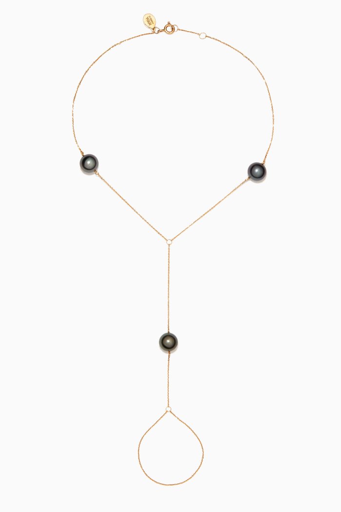 

Links of Love Pearl Anklet in 18kt Yellow Gold