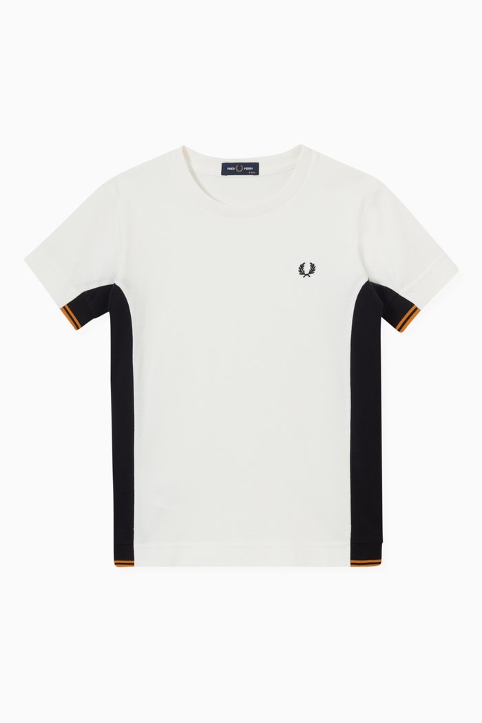 

Contrasting Panels Logo T-shirt in Cotton, White