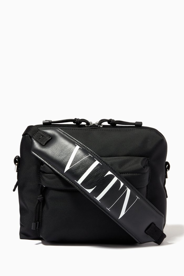 

Valentino Garavani Crossbody Bag in Technical Nylon, Black
