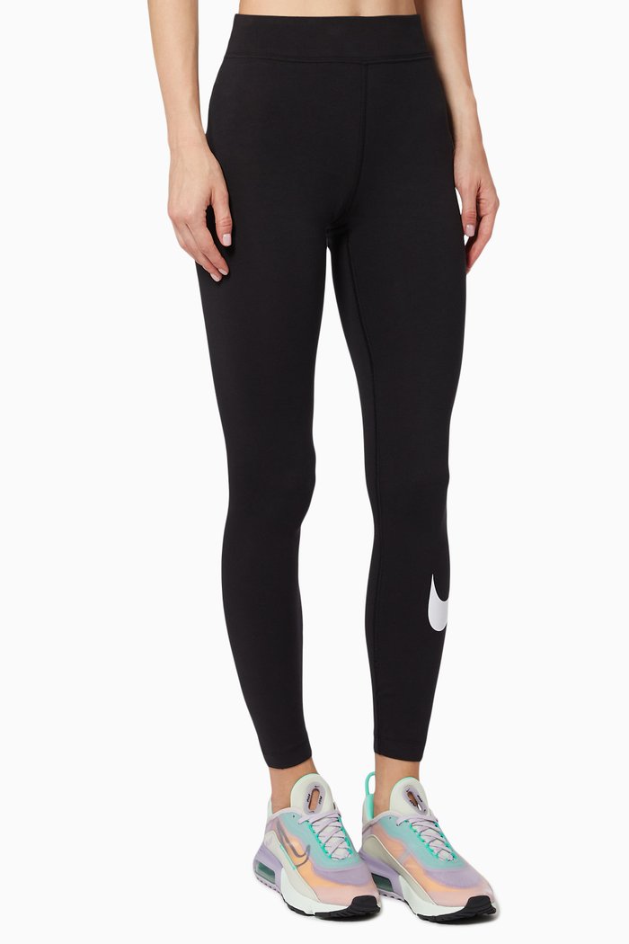 

Sportswear Essential Mid-Rise Swoosh Leggings, Black