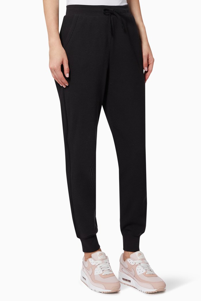 Luxe Dri-FIT Joggers in Waffle Knit Jersey, Black