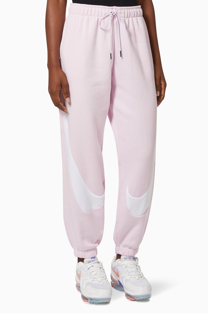 

Double Swoosh Sweatpants in Brushed Fleece, Pink