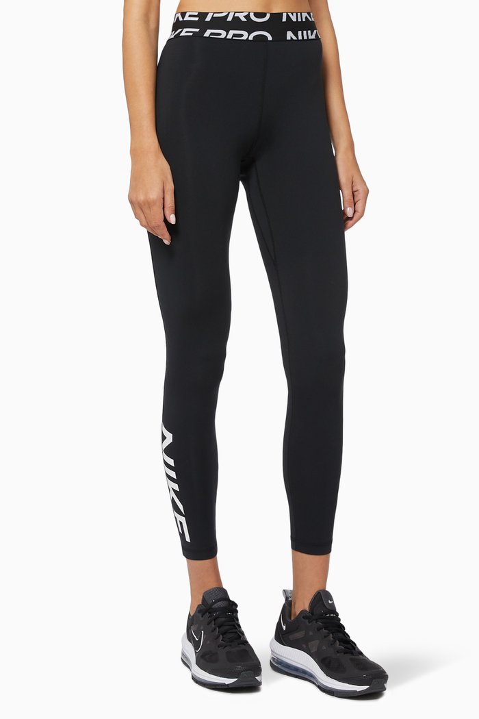 

Pro Dri-FIT Mid-Rise Graphic Leggings in Recycled Polyester, Black