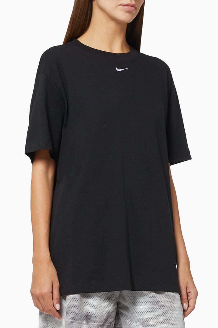 

Sportswear Essential Oversized Top in Cotton, Black