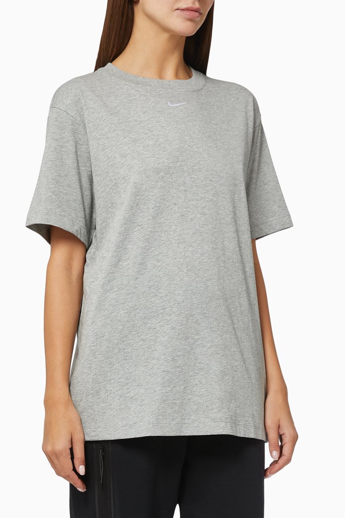 

Sportswear Essential Oversized Top in Cotton, Grey