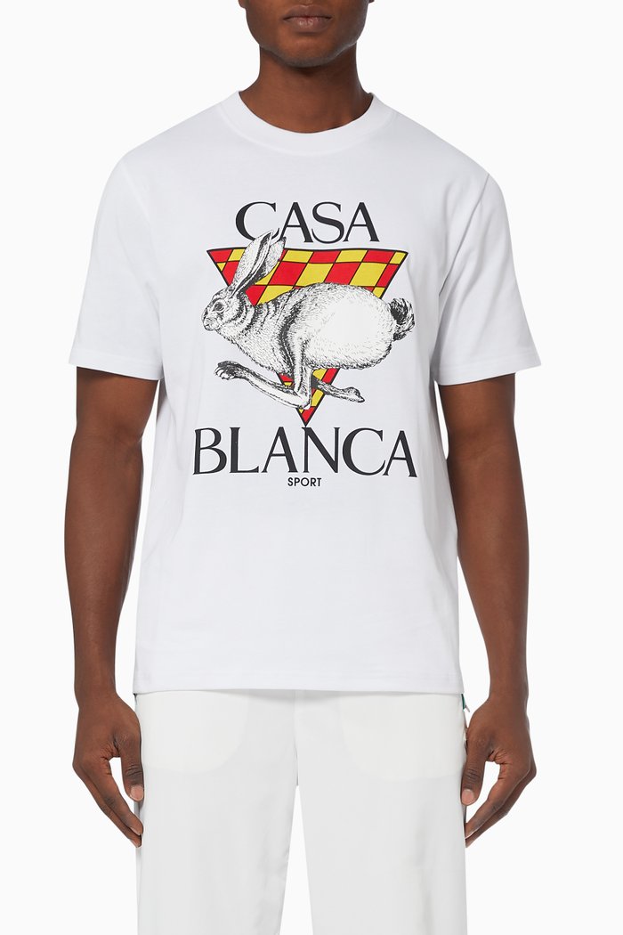 

Casa Sport T-shirt in Cotton Jersey, White