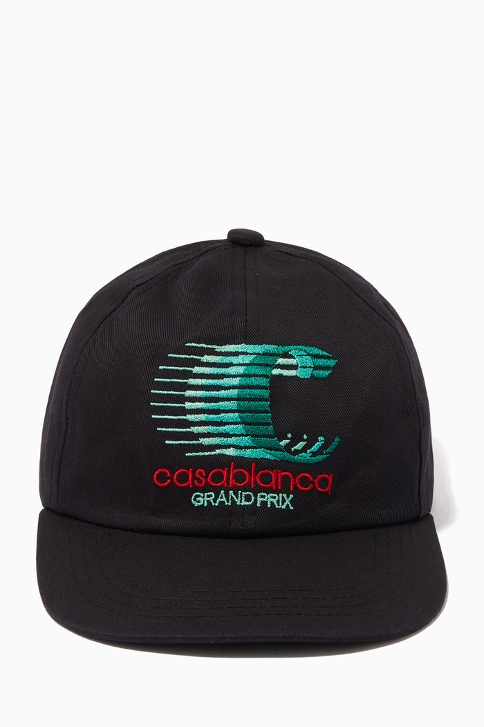

Grand Prix Cap in Cotton Twill, Black