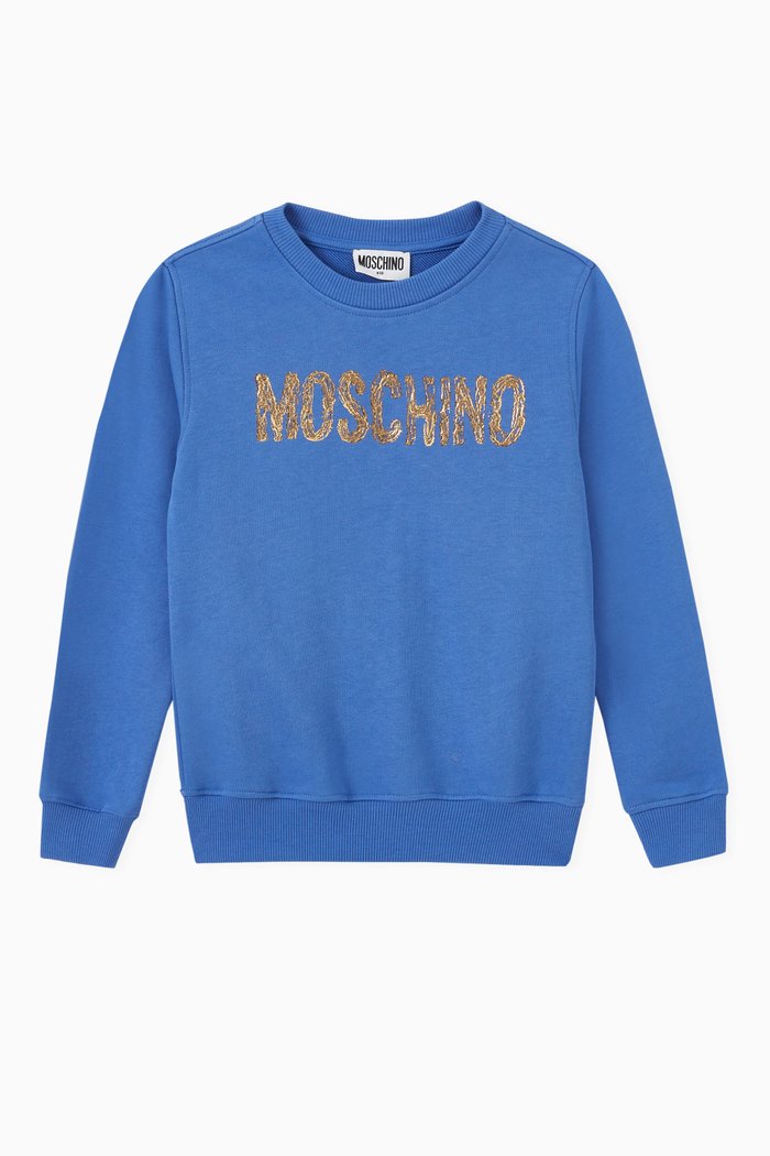 

Gold Logo Sweatshirt in Cotton, Blue