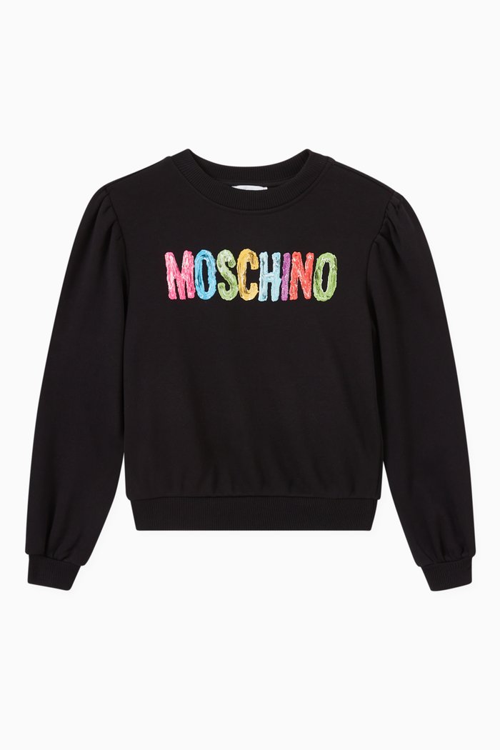 

Colourful Logo Sweatshirt in Cotton, Black