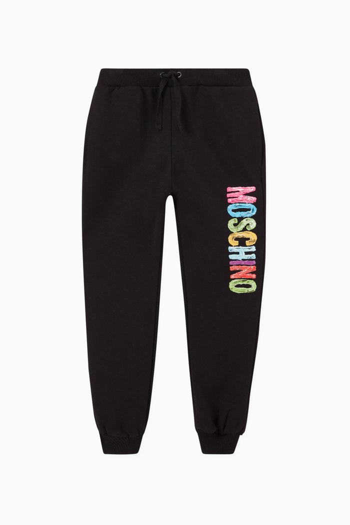 

Colourful Logo Trackpants in Cotton, Black