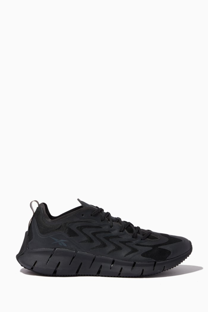

Zig Kinetica 21 Sneakers in Knit Mesh & Leather, Black