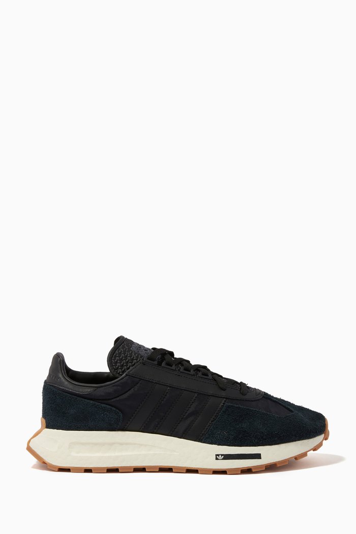Retropy E5 Sneakers in Nylon & Suede, Black
