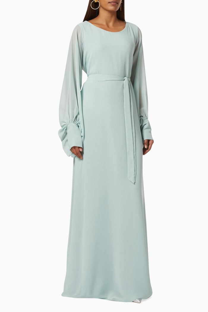 

Celeste Dress in Chiffon, Green