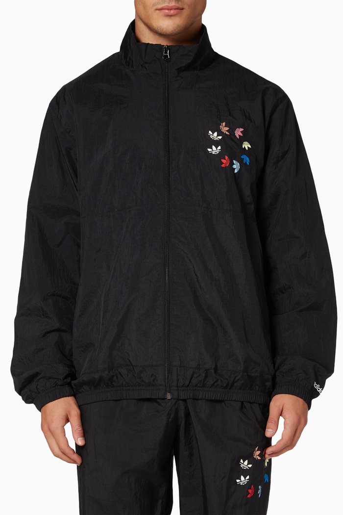 

Adicolor Trefoil Track Jacket in Primegreen Nylon, Black