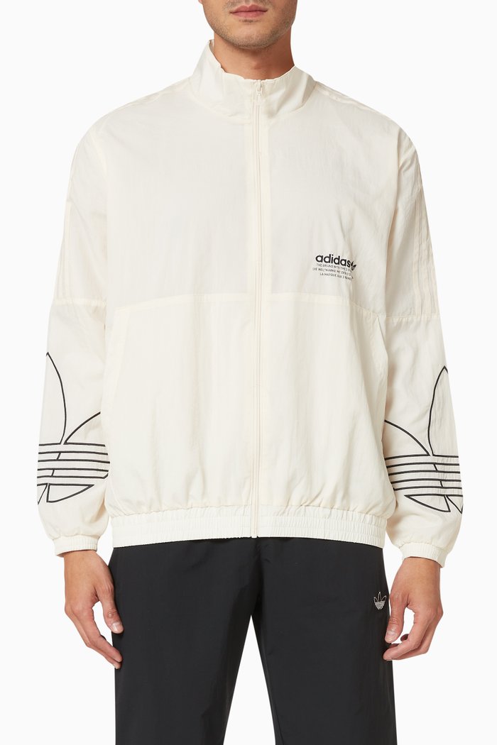 

Graphics Tricolor Track Jacket in Primegreen Recycled Nylon, Neutral