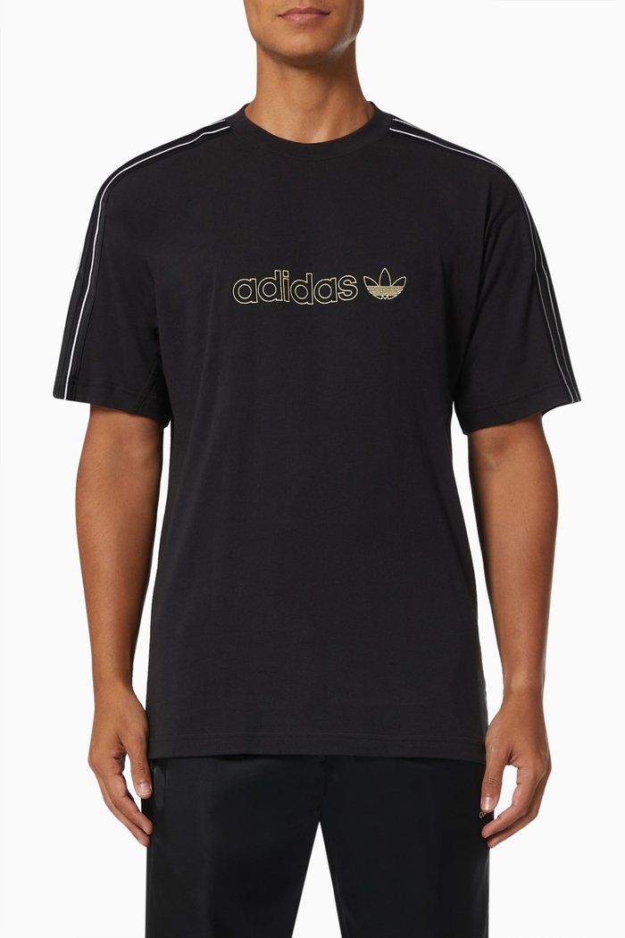 

SPRT Shadow 3-stripes T-shirt in Single Jersey, Black
