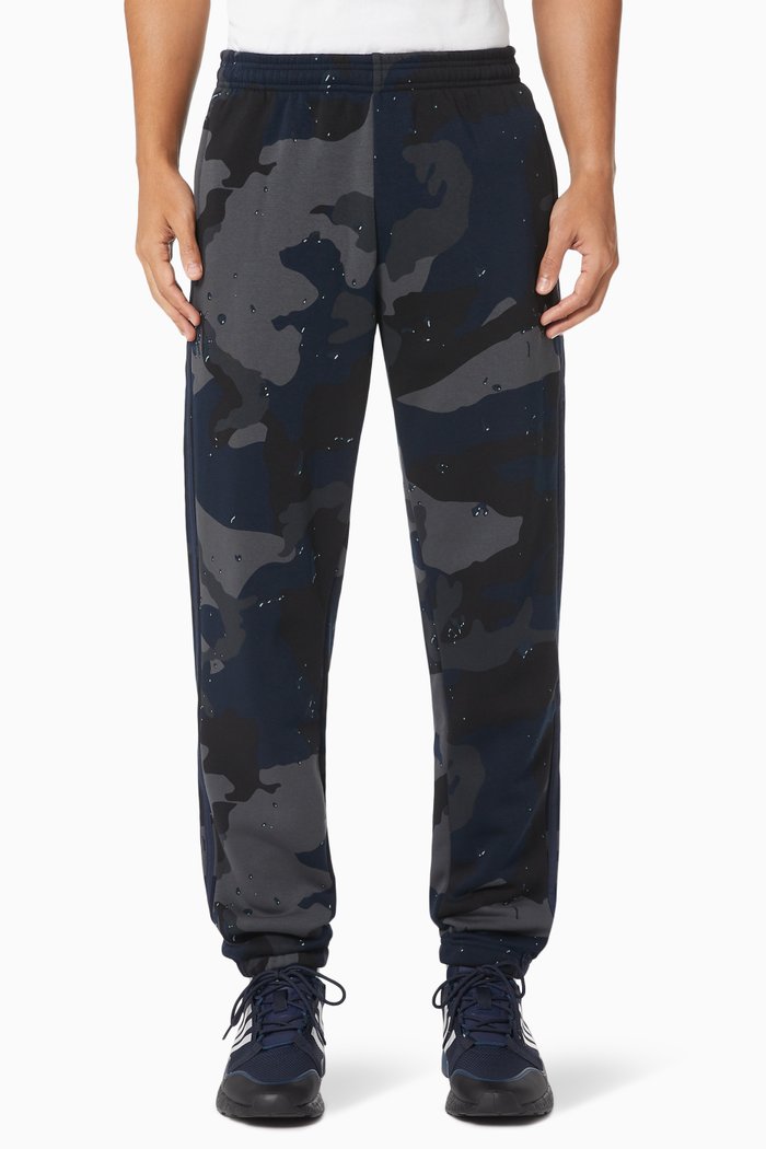 

Camo Sweatpants in Recycled Fleece, Blue