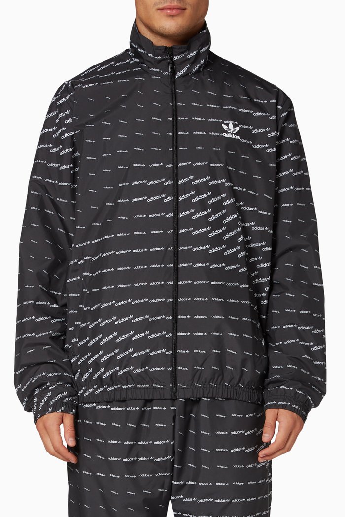 

Graphics Monogram Track Jacket in Recycled Polyester, Black
