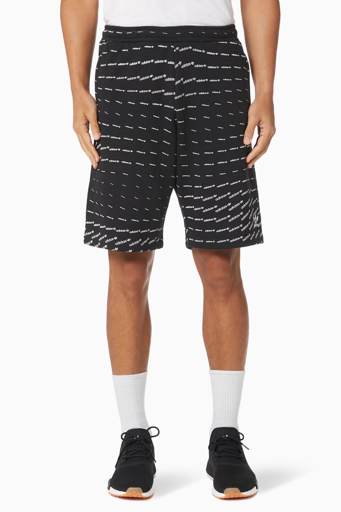 

Graphics Monogram Shorts in French Terry, Black