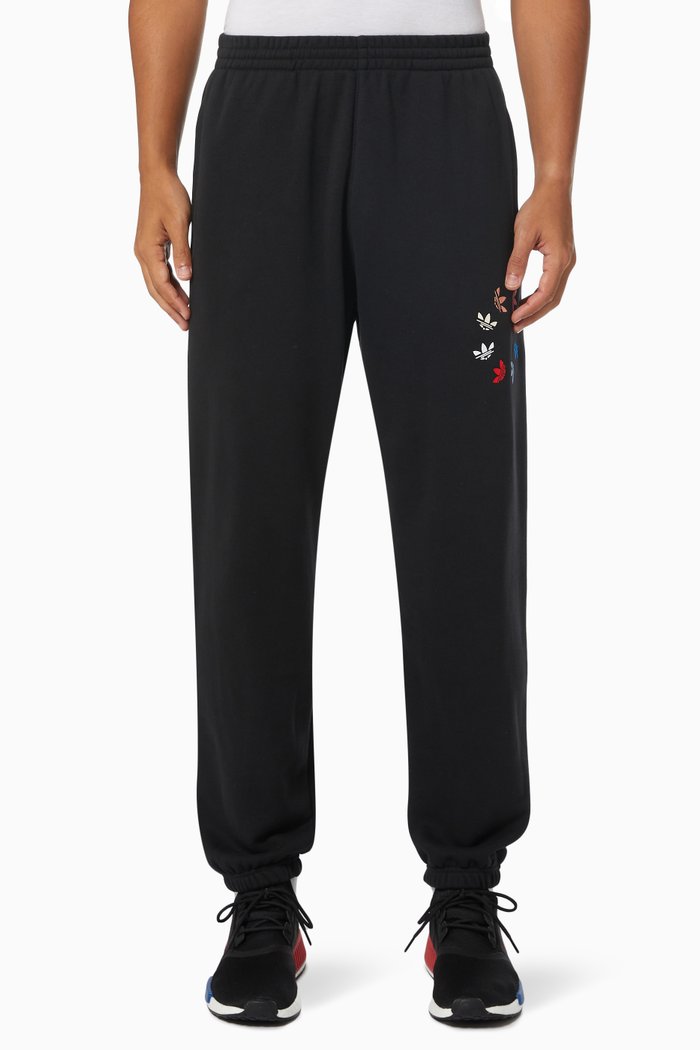

Shattered Trefoil Sweatpants in French Terry, Black
