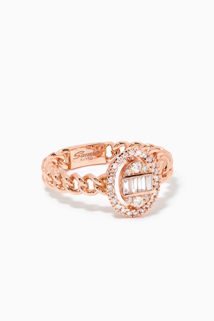 

Quwa Diamond Ring in 18kt Rose Gold
