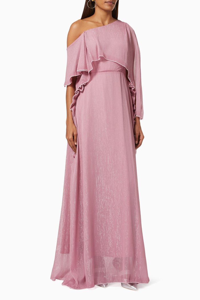 

Shimmer Cape Dress, Pink