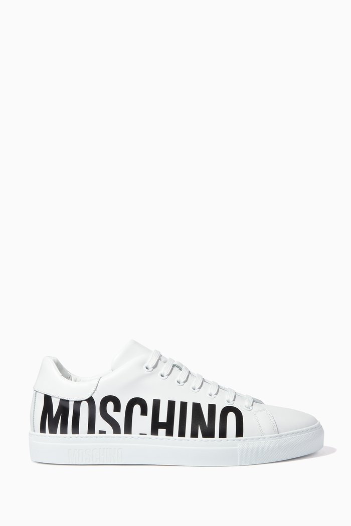 

Low-top Logo Sneakers in Calfskin, White