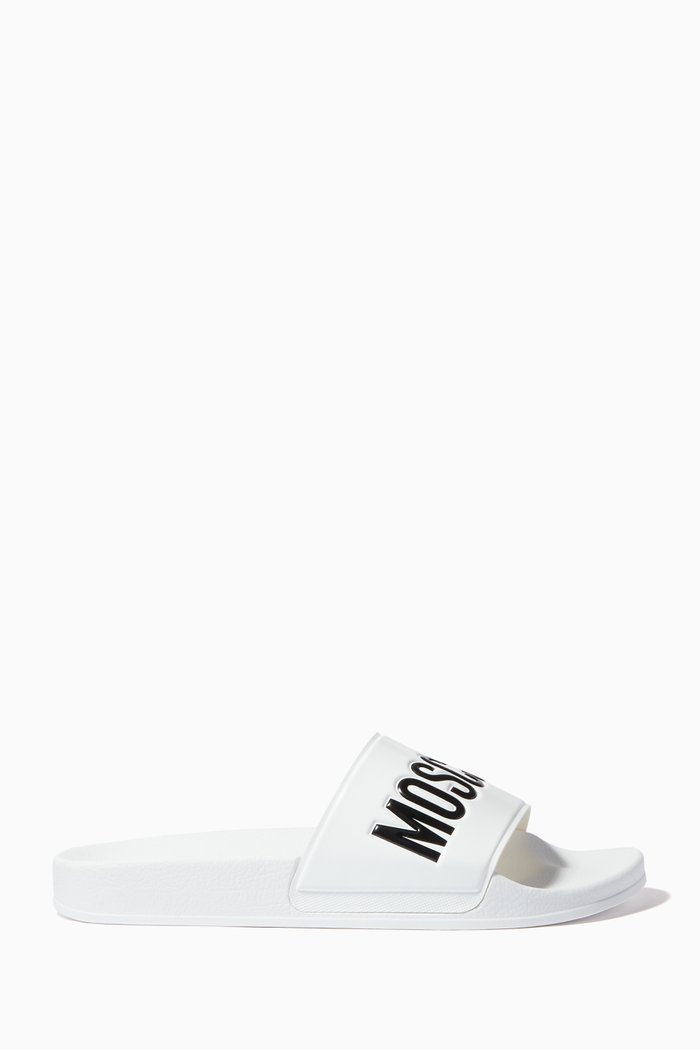 

Logo Pool Slides in Rubber, White