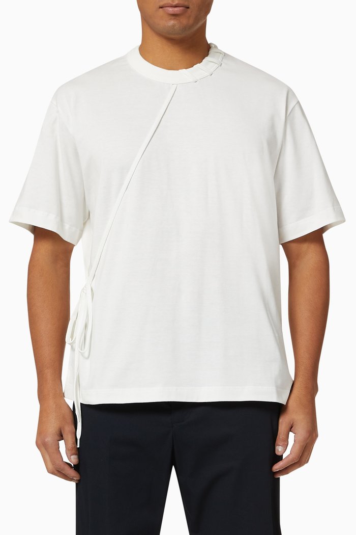 

Laced T-shirt in Jersey, White