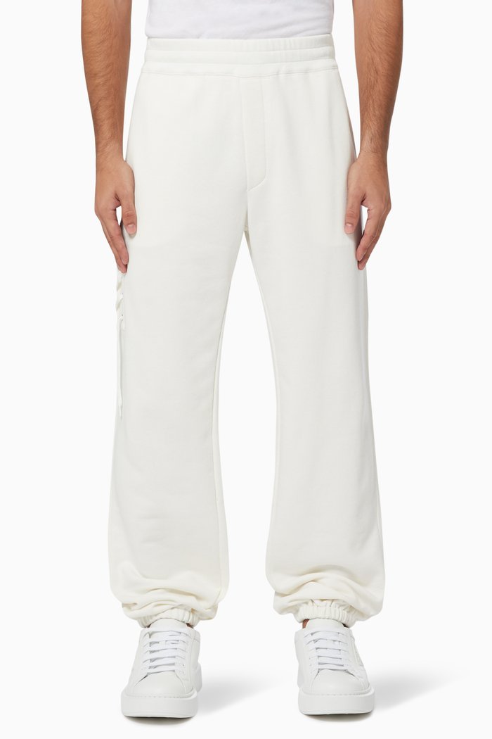 

Laced Sweatpants in Jersey, White