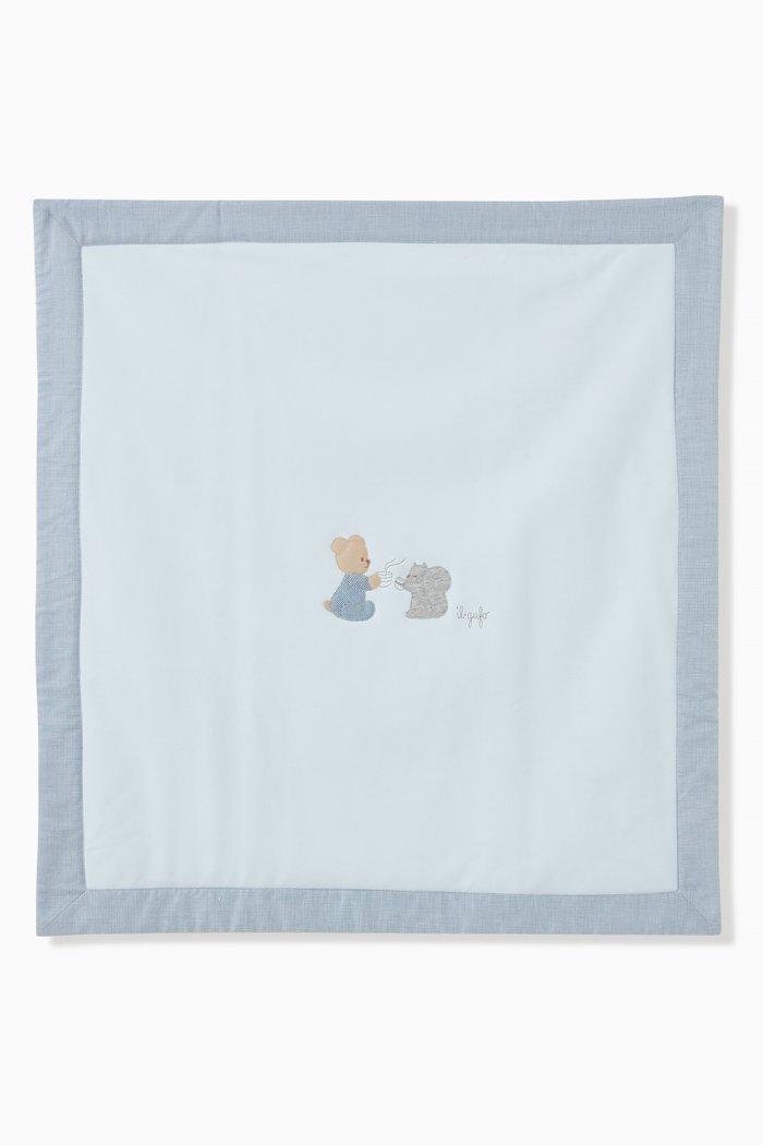 Friends Blanket in Fleece, Blue