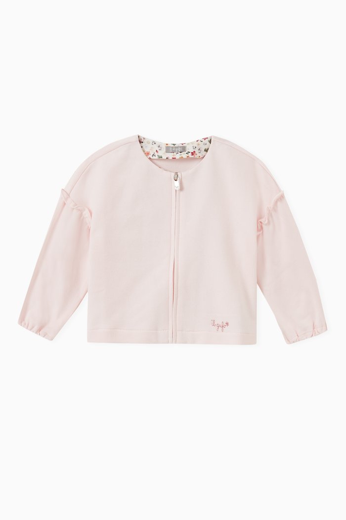 Logo Jacket in Fleece, Pink