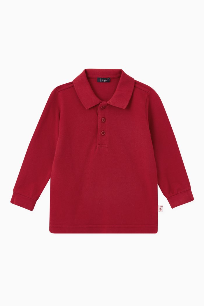 

Polo Shirt in Cotton Pique, Red