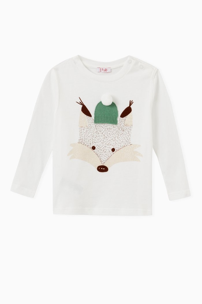 

Fox T-shirt in Jersey, White