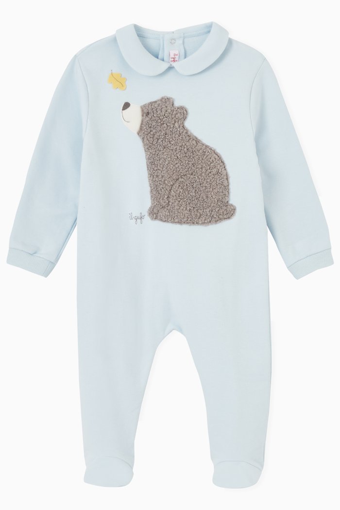 

Bear Pyjamas in Stretch Cotton, Blue