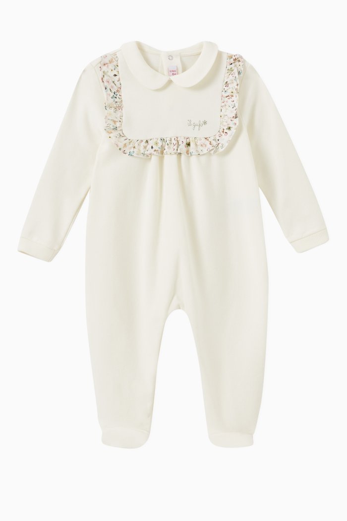

Floral Pyjama in Cotton, White