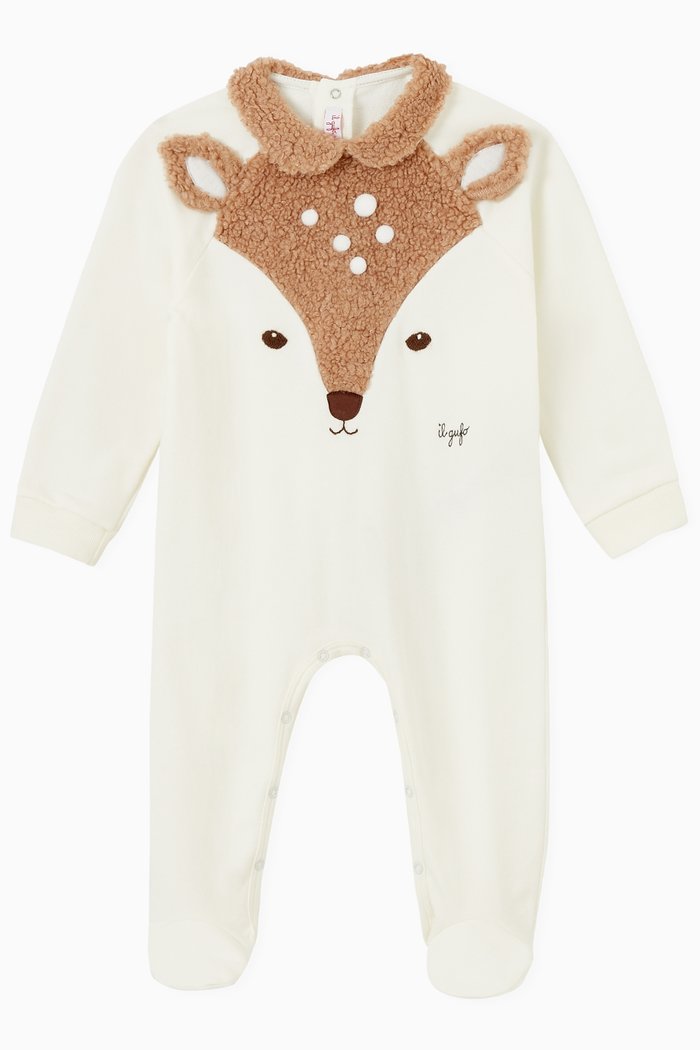 

Deer Pyjamas in Stretch Cotton, White