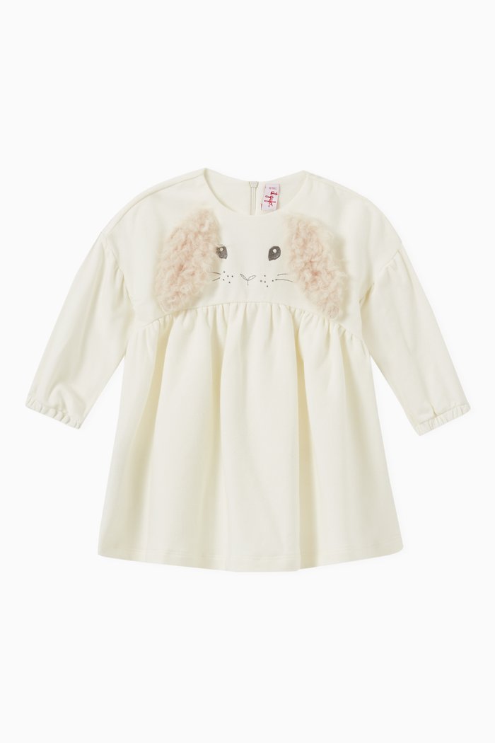 

Bird Dress in Jersey, White