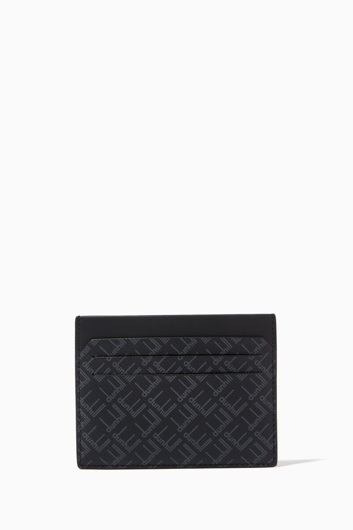 

D Signature Card Holder in Leather, Black