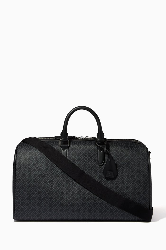 

D Signature Holdall Duffle Bag in Canvas, Black