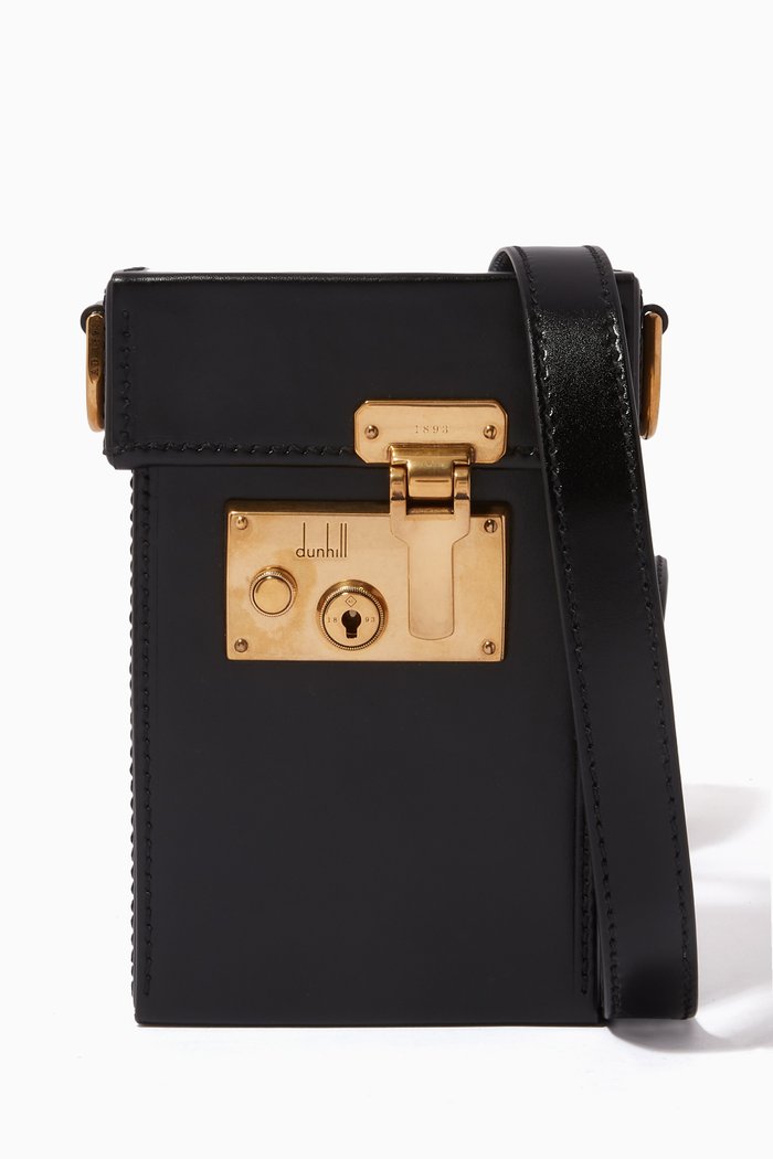 

Lock Crossbody Bag in Leather, Black