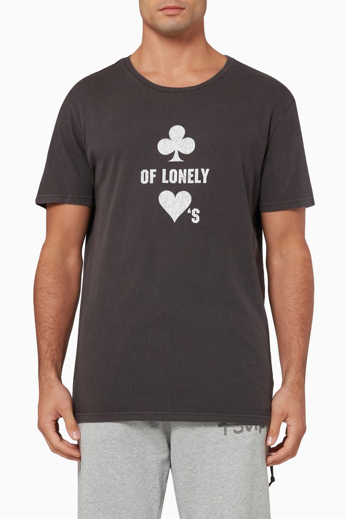 

Klub of Hearts T-shirt in Cotton Jersey, Black