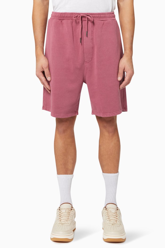 4 x 4 Trak Shorts in Cotton Fleece, Red