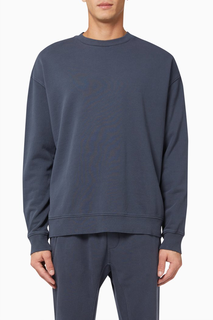 

4 x 4 Biggie Sweatshirt in Loopback Cotton Fleece, Blue
