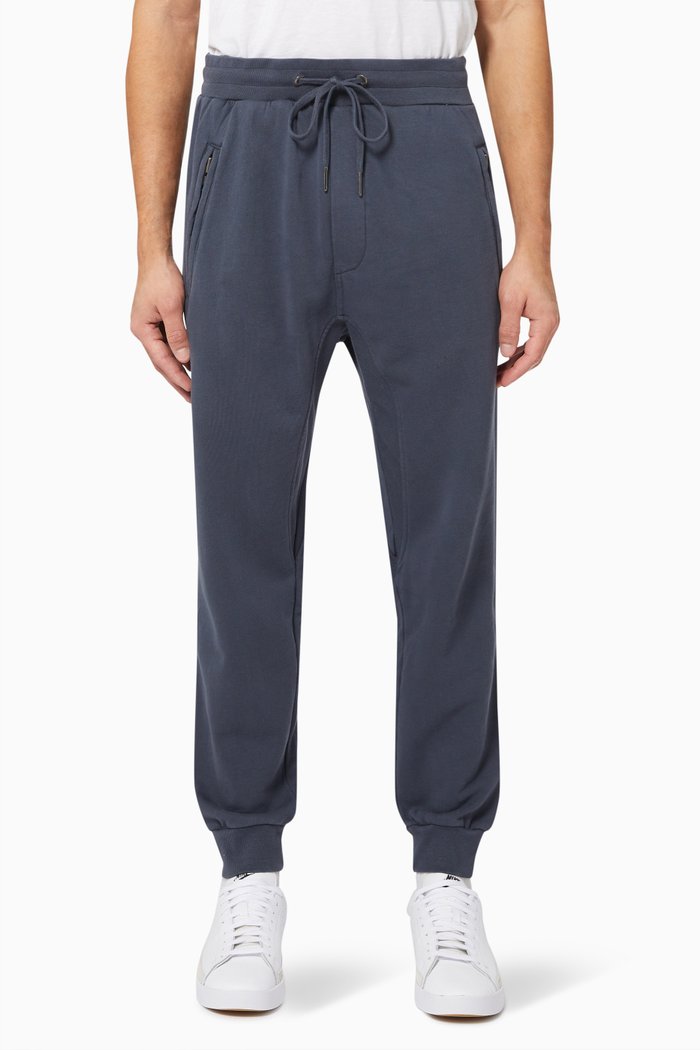

4 x 4 Trak Sweatpants in Loopback Cotton Fleece, Blue