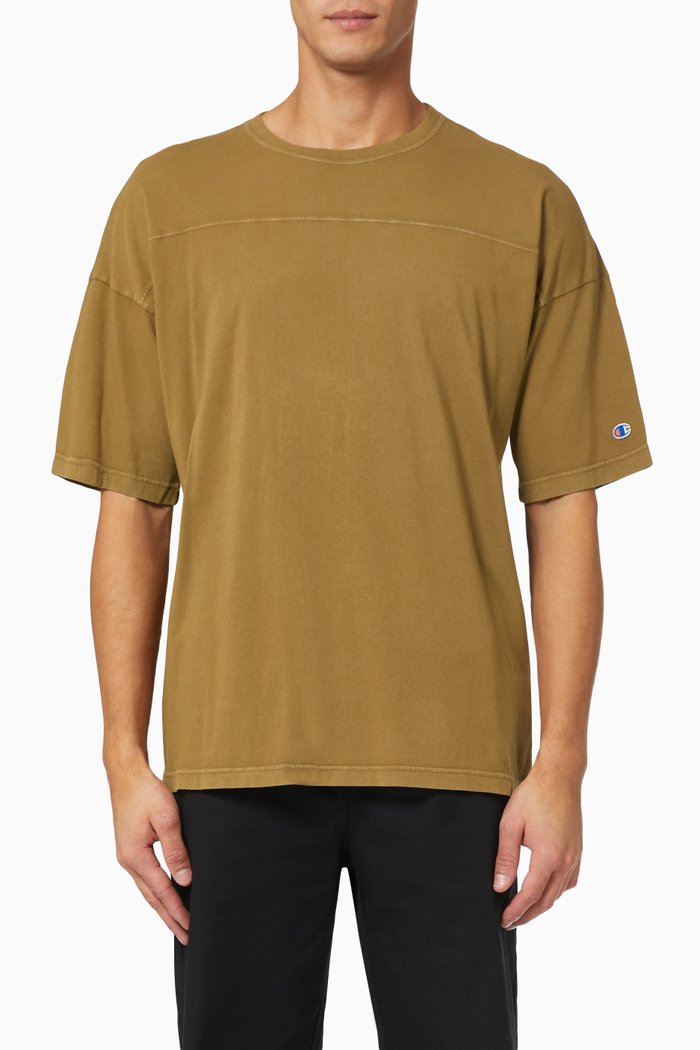 

Seam Detail T-shirt in Reverse Weave Cotton Jersey, Neutral