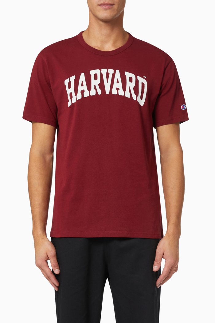 

College Print T-shirt in Cotton, Red