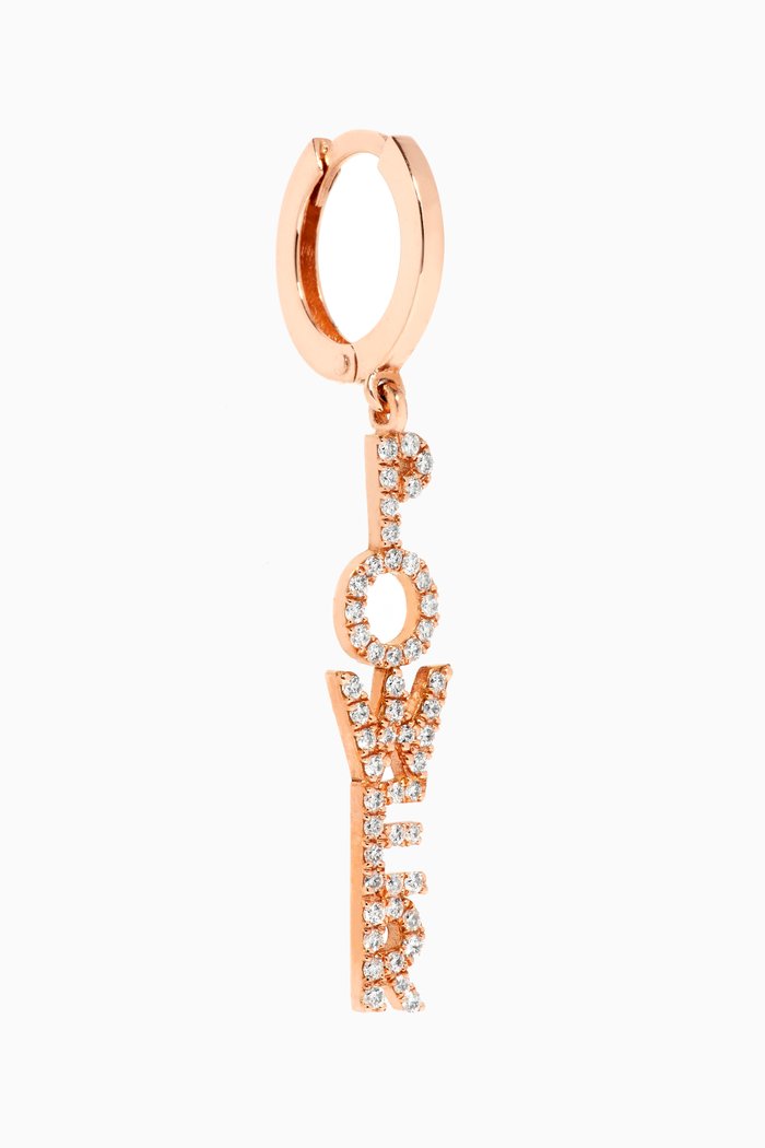 

Mantra "Power" Single Earring with Diamonds in 14kt Rose Gold