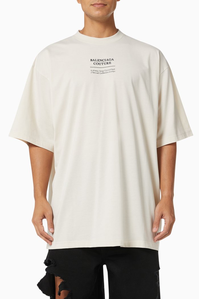 

Couture Boxy T-shirt in Jersey, Neutral